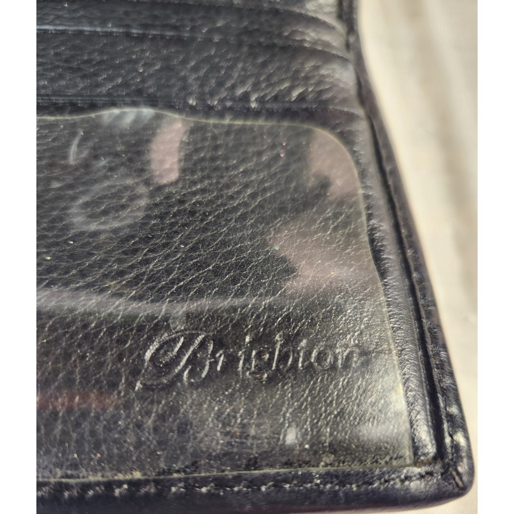 Brighton Organizer Black Mock Crocodile Leather Wallet Crossbody Purse - Picture 6 of 9